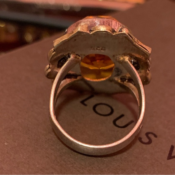 .925 ❤️Orange Stone ❤️Handcrafted ❤️Ring❤️❤️❤️ - Picture 7 of 8